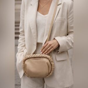3AM Women’s Crossbody Tan Braided Bag